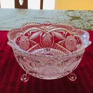 Cut glass serving pieces